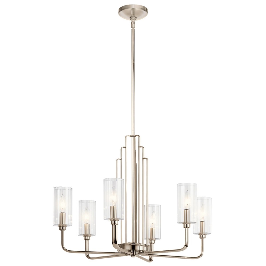 Quintiesse - Lühter varrega KIMROSE 6xE14/40W/230V läbimõõt 68,6 cm läikiv kroom