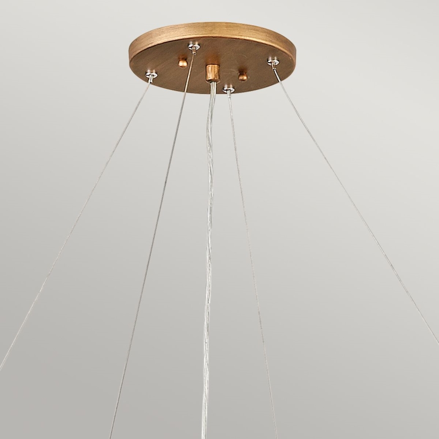 Quintiesse - Kuldne kaabliga ripplühter LAGUNA 6xE14/40W/230V läbimõõt 91,4 cm
