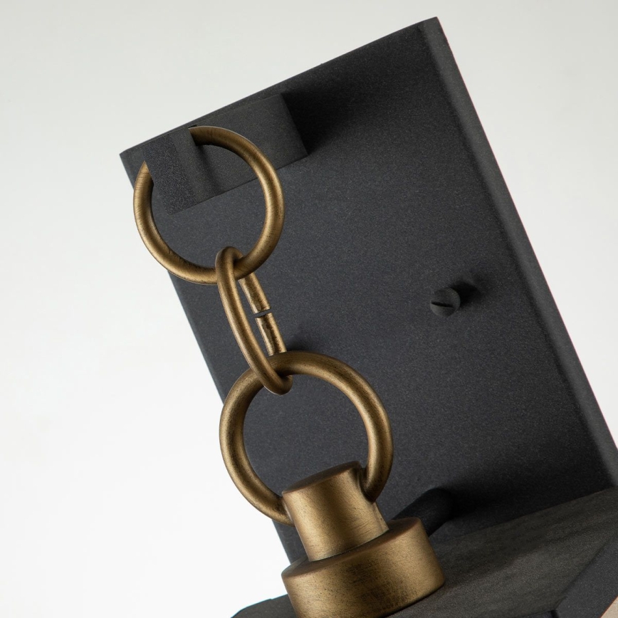 Quintiesse - Välisseinavalgusti LAHDEN M 1xE27/60W/230V IP44 must/kuldne