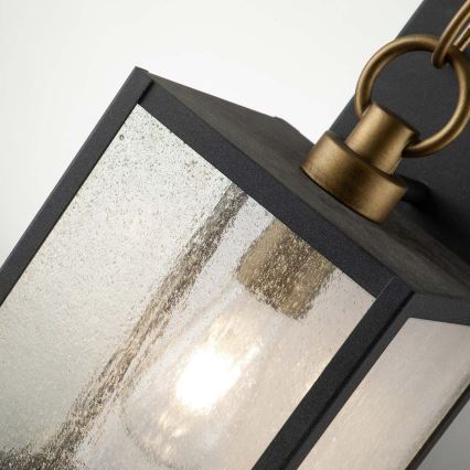 Quintiesse - Välisseinavalgusti LAHDEN M 1xE27/60W/230V IP44 must/kuldne