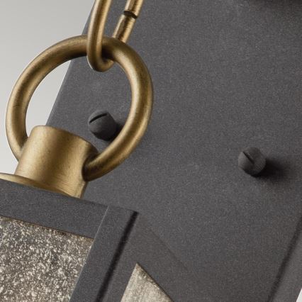 Quintiesse - Välisseinavalgusti LAHDEN M 1xE27/60W/230V IP44 must/kuldne