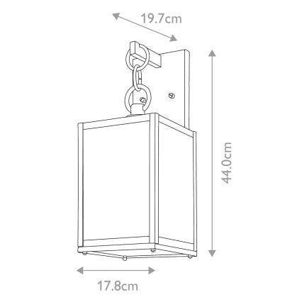 Quintiesse - Välisseinavalgusti LAHDEN M 1xE27/60W/230V IP44 must/kuldne