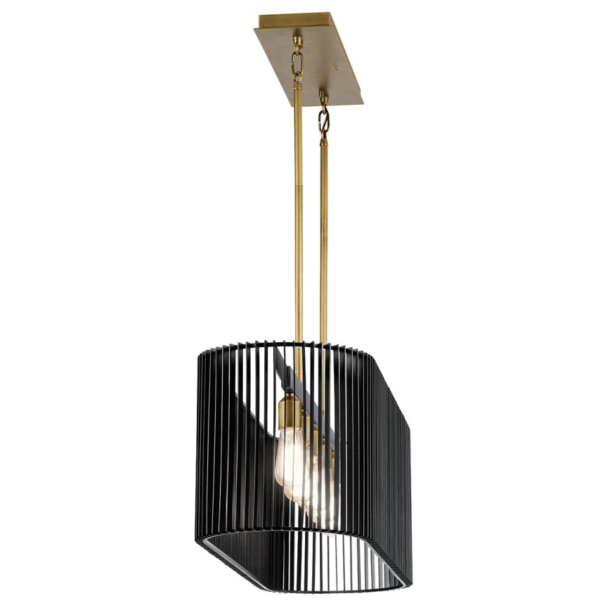 Quintiesse - kroonlühter varrega LINARA 5xE27/60W/230V must/kuldne