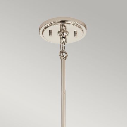 Quintiesse - varsiga rippvalgusti MARILYN 1xE27/60W/230V Ø 19,5 cm läikiv kroom/must