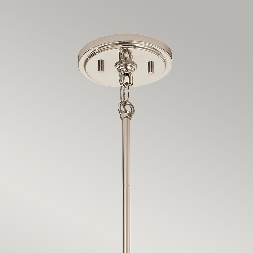 Quintiesse - varsiga rippvalgusti MARILYN 1xE27/60W/230V Ø 19,5 cm läikiv kroom/must