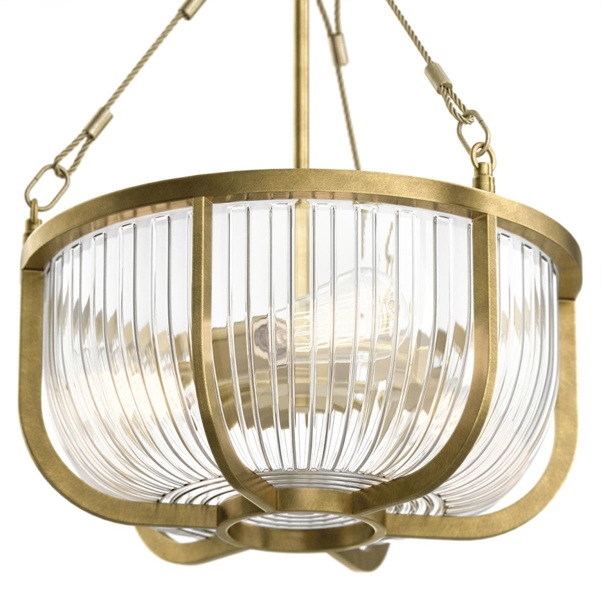 Quintiesse - Ketiga rippuv lühter ROUX 3xE27/60W/230V Ø 40,6 cm kuldne