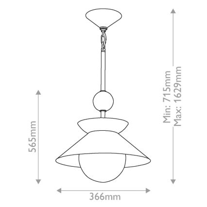 Quintiesse - Laelamp vardaga SAUCER M 1xE27/40W/230V läbimõõt 36,6 cm kuldne
