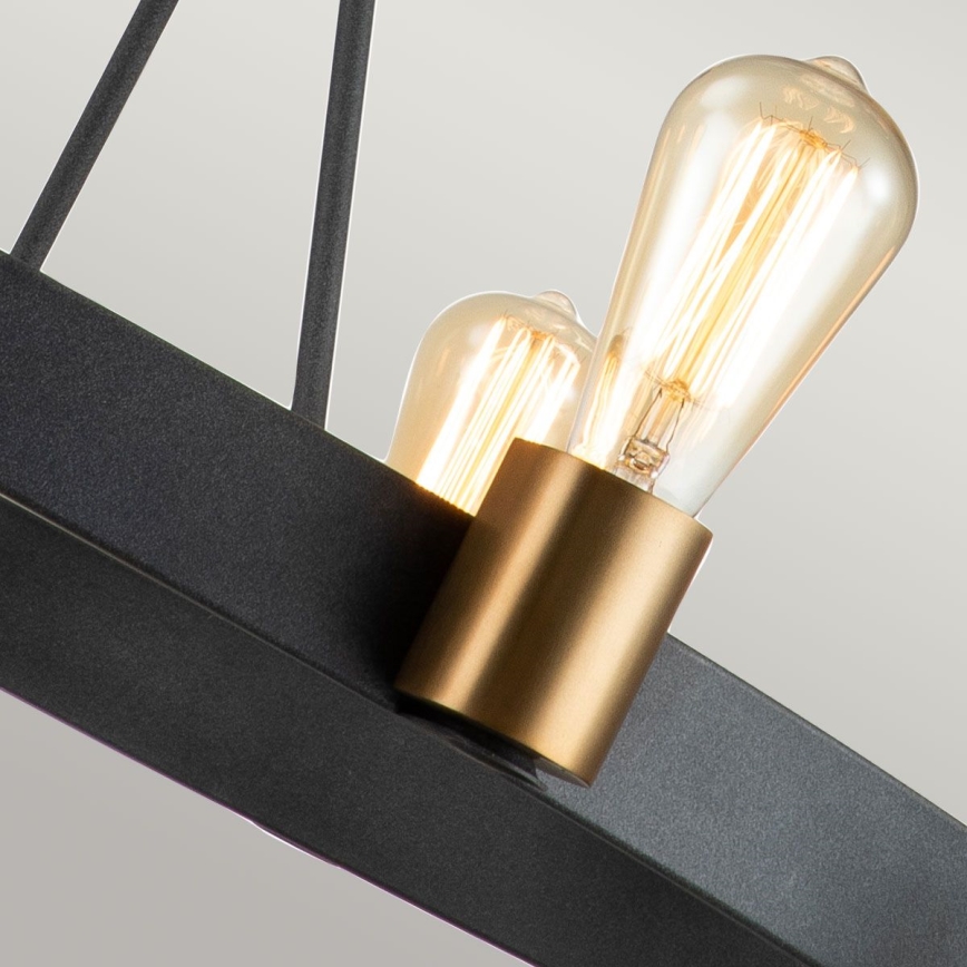 Quintiesse - Laelamp varrega SILAS 8xE27/60W/230V, läbimõõt 82,9 cm, must/kuldne