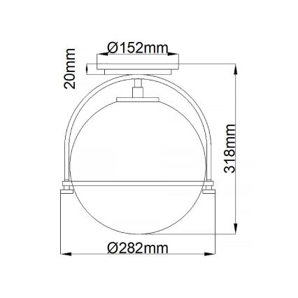 Quintiesse - laelamp SOMERSET 1xE27/60W/230V, läbimõõt 28,2 cm, must