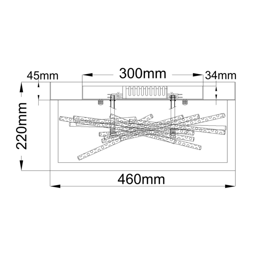 Quintiesse - LED laelamp STYX LED/8W/230V must/kuldne