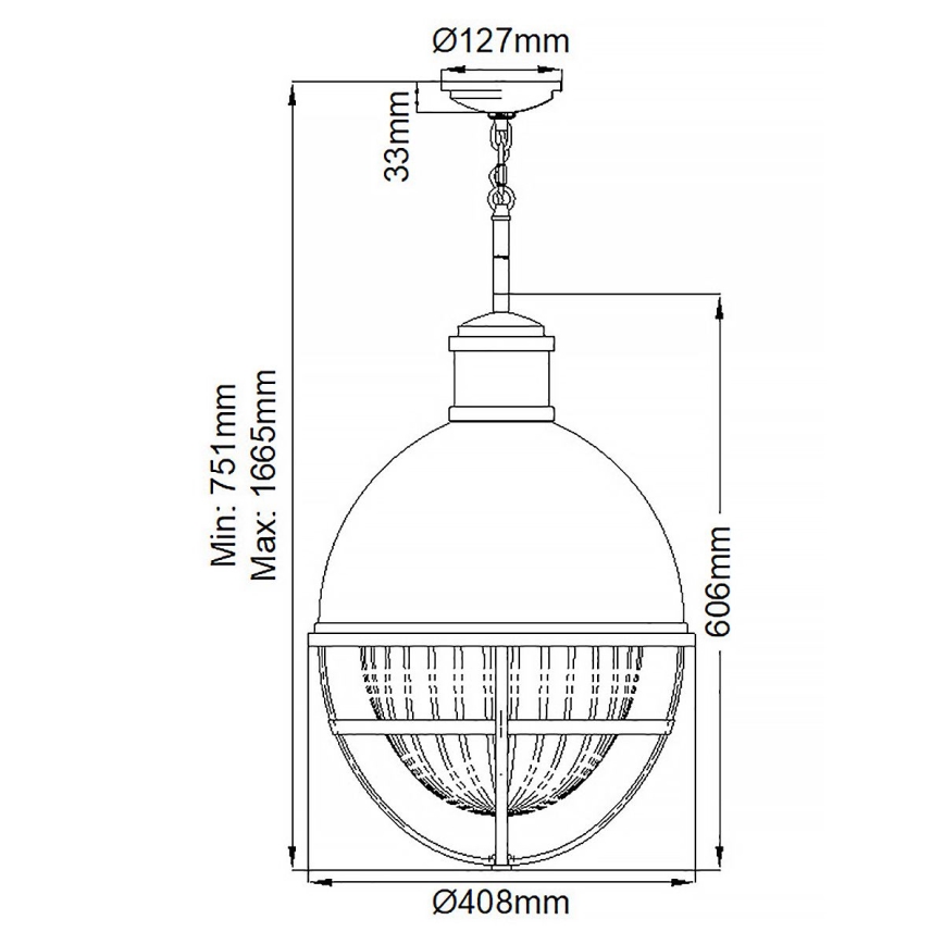 Quintiesse - vardaga lühter TOLLIS 1xE27/40W/230V läbimõõt 40,8 cm mattkroom