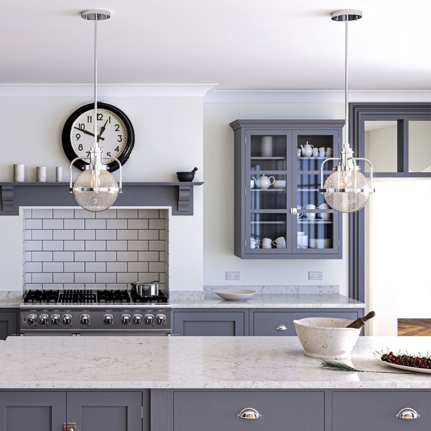 Quintiesse - Välisvalgusti varrega TRIOCENT 1xE27/40W/230V IP44 läikiv kroom