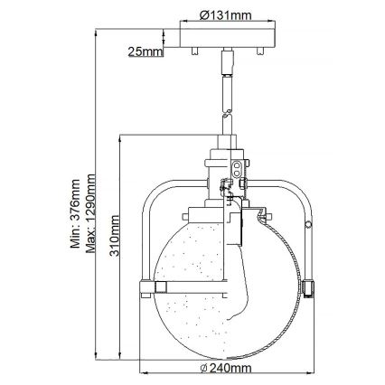 Quintiesse - Välisvalgusti varrega TRIOCENT 1xE27/40W/230V IP44 läikiv kroom