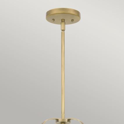 Quintiesse - Lühter varrega WIMBERLEY 3xE27/60W/230V läbimõõt 35,6 cm kuldne