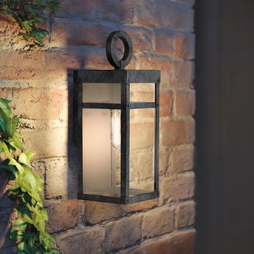 Quintiesse - Väline seinavalgusti PORTER S 1xE27/60W/230V IP44 must