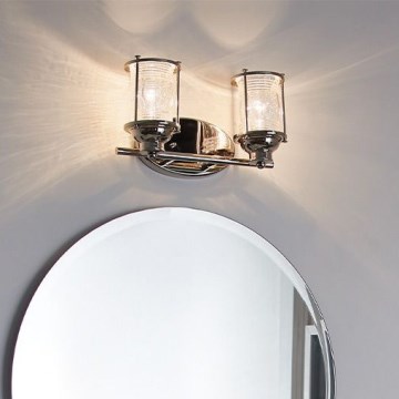 Quintiesse - Välisseinale mõeldud seinavalgusti ASHLAND BAY 2xE27/60W/230V IP44 läikiv kroom