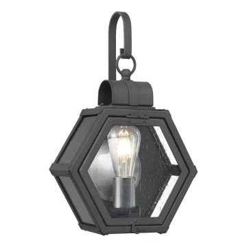Quintiesse - Välisseinale paigaldatav seinavalgusti HEATH S 1xE27/60W/230V IP44 must