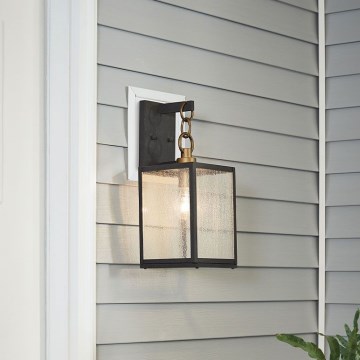 Quintiesse - Välisseinavalgusti LAHDEN M 1xE27/60W/230V IP44 must/kuldne