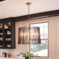 Quintiesse - vardaga lühter LINARA 6xE14/60W/230V, läbimõõt 66 cm, must/kuldne