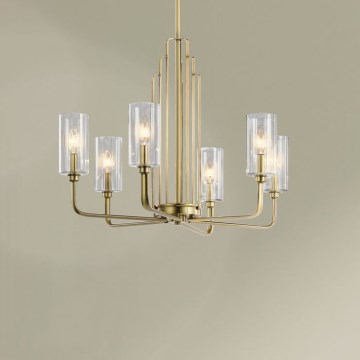 Quintiesse - varrega lühter KIMROSE 6xE14/40W/230V läbimõõt 68,6 cm kuldne