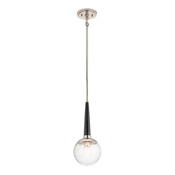 Quintiesse - varsiga rippvalgusti MARILYN 1xE27/60W/230V Ø 19,5 cm läikiv kroom/must