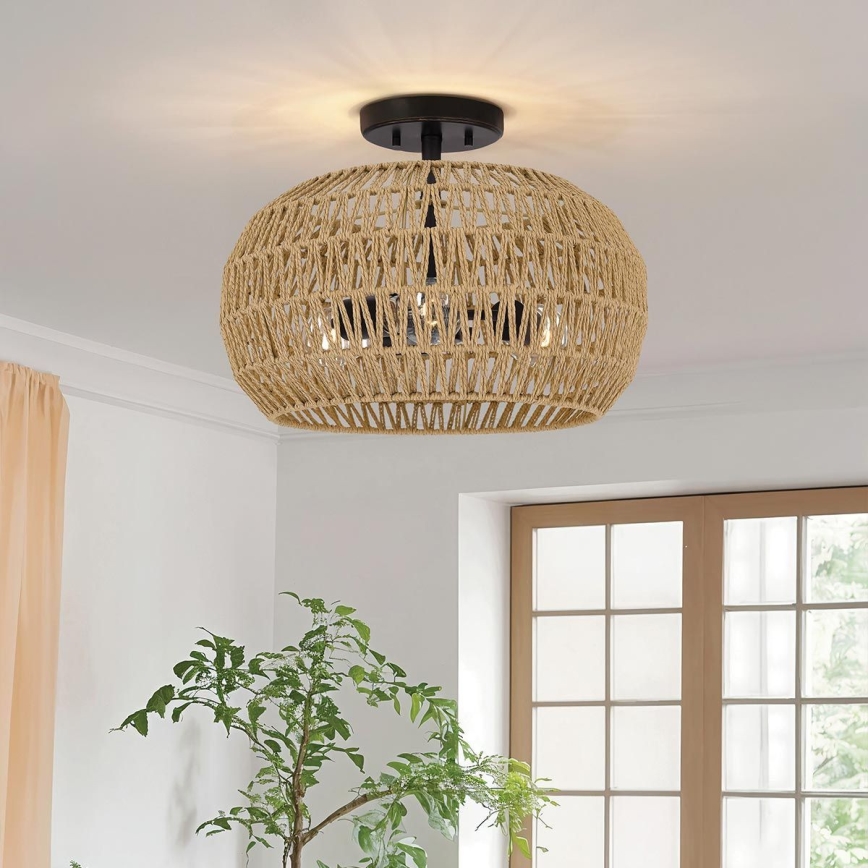 Quoizel - laelamp CASABLANCA 3xE27/60W/230V pruun