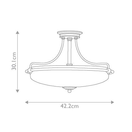 Quoizel - Pinnale kinnitatav lühter GRIFFIN 3xE27/100W/230V