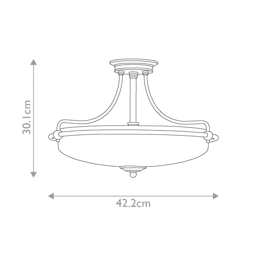 Quoizel - Pinnale kinnitatav lühter GRIFFIN 3xE27/100W/230V