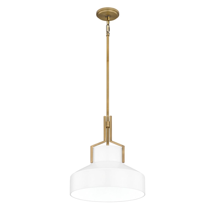 Quoizel - rippvalgusti vardaga BRECKEN 2xE27/60W/230V kuldne/valge