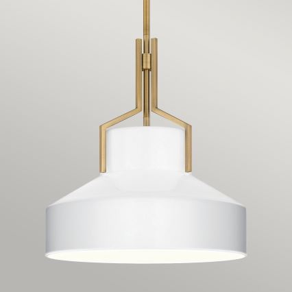 Quoizel - rippvalgusti vardaga BRECKEN 2xE27/60W/230V kuldne/valge