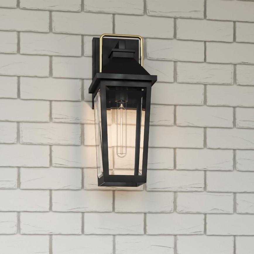 Quoizel - Väli seinavalgusti BUCKLEY 1xE27/40W/230V IP44 must