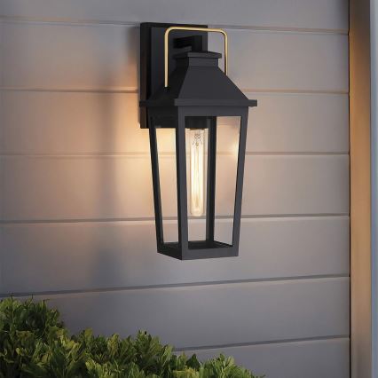 Quoizel - Väli seinavalgusti BUCKLEY 1xE27/40W/230V IP44 must