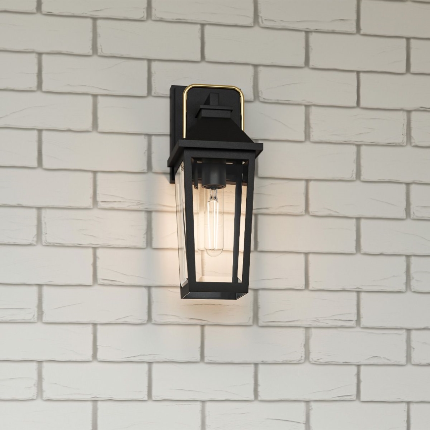 Quoizel - Väli seinavalgusti BUCKLEY 1xE27/40W/230V IP44 must
