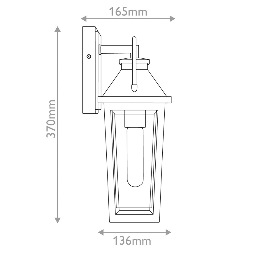 Quoizel - Välisseinavalgusti BUCKLEY S 1xE27/40W/230V IP44 must