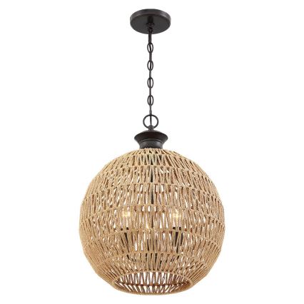 Quoizel - ketiga ripp-lühter CASABLANCA 3xE27/60W/230V pruun