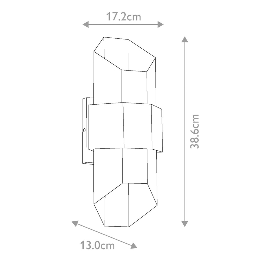 Quoizel - LED Väli seinavalgusti CHASM 2xLED/5,5W/230V IP44
