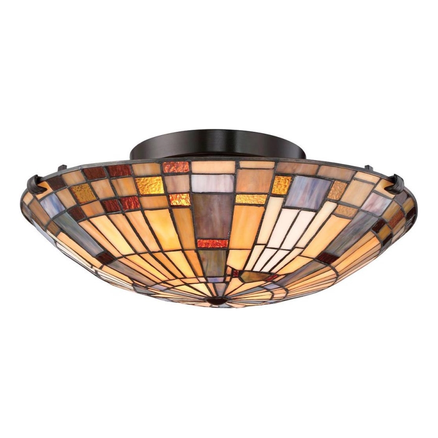 Quoizel - Laelamp Tiffany INGLENOOK 2xE27/60W/230V läbimõõt 40,7 cm