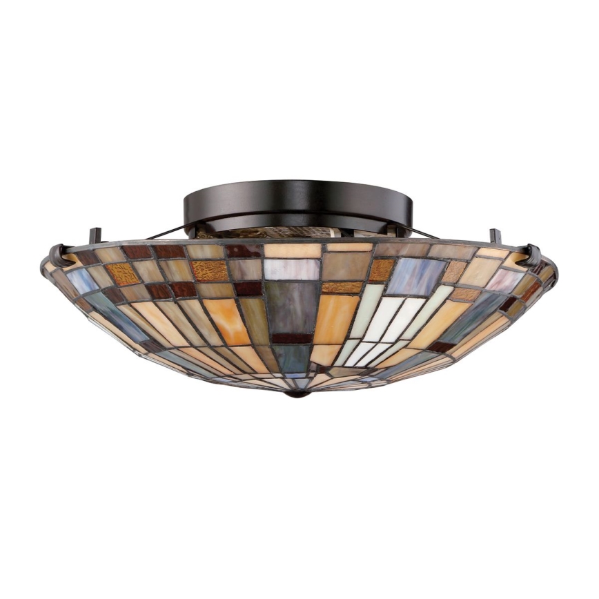 Quoizel - Laelamp Tiffany INGLENOOK 2xE27/60W/230V läbimõõt 40,7 cm