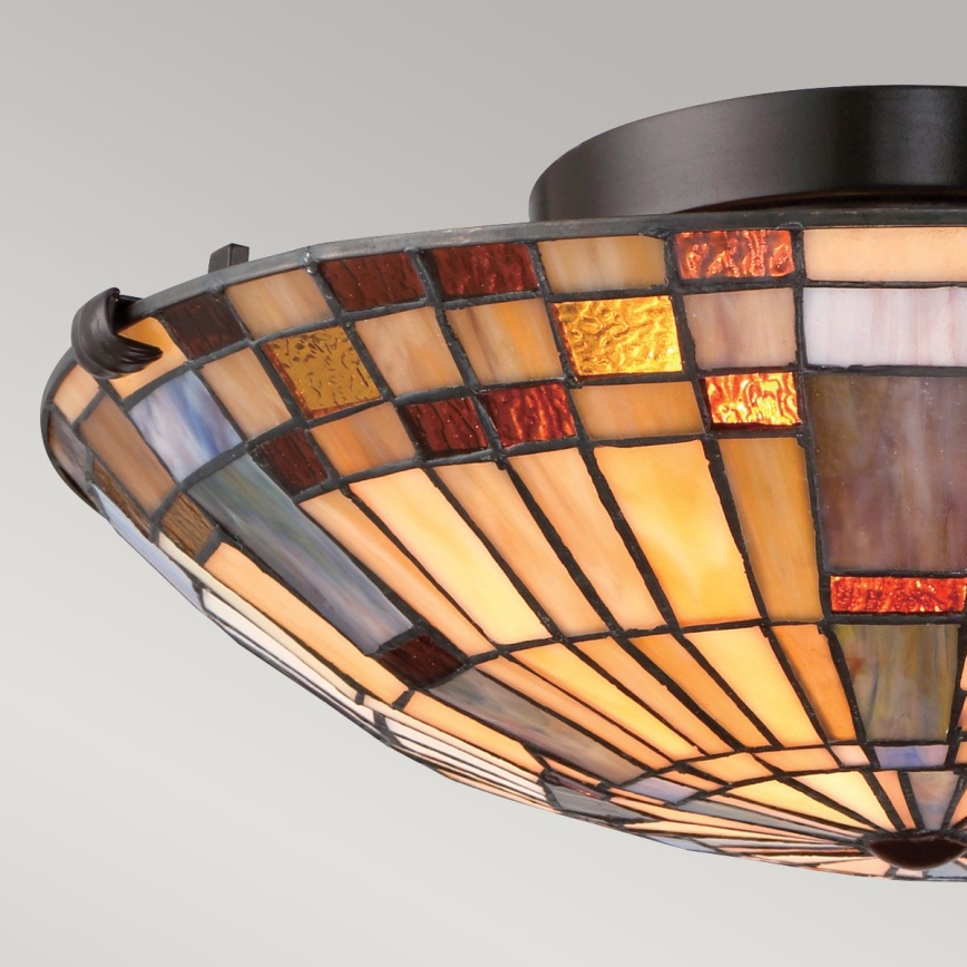 Quoizel - Laelamp Tiffany INGLENOOK 2xE27/60W/230V läbimõõt 40,7 cm