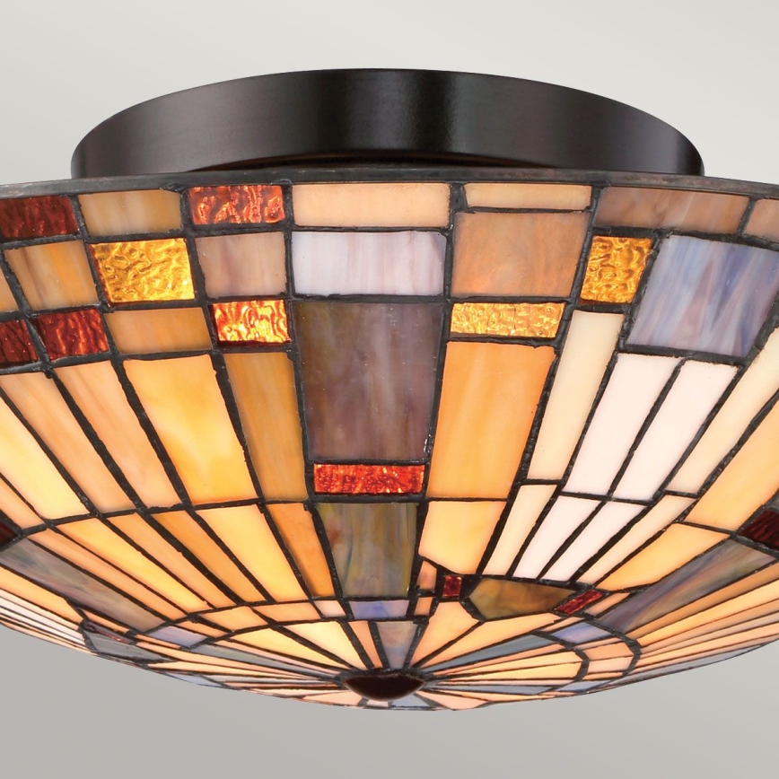 Quoizel - Laelamp Tiffany INGLENOOK 2xE27/60W/230V läbimõõt 40,7 cm