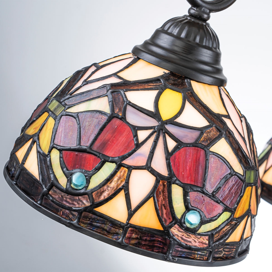 Quoizel - ketiga Tiffany-stiilis lühter LARISSA 3xE27/60W/230V, läbimõõt 63,6 cm