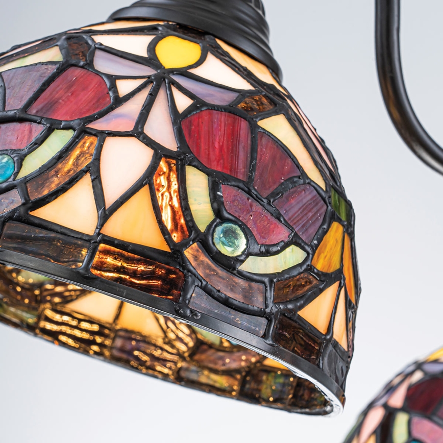 Quoizel - ketiga Tiffany-stiilis lühter LARISSA 3xE27/60W/230V, läbimõõt 63,6 cm