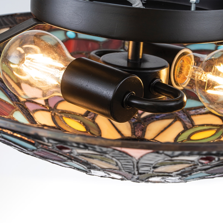 Quoizel - Laelamp Tiffany LARISSA 2xE27/40W/230V läbimõõt 41,2 cm