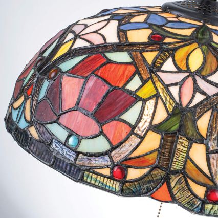 Quoizel - ketiga Tiffany LARISSA ripplühter, 3xE27/60W/230V, läbimõõt 38,5 cm