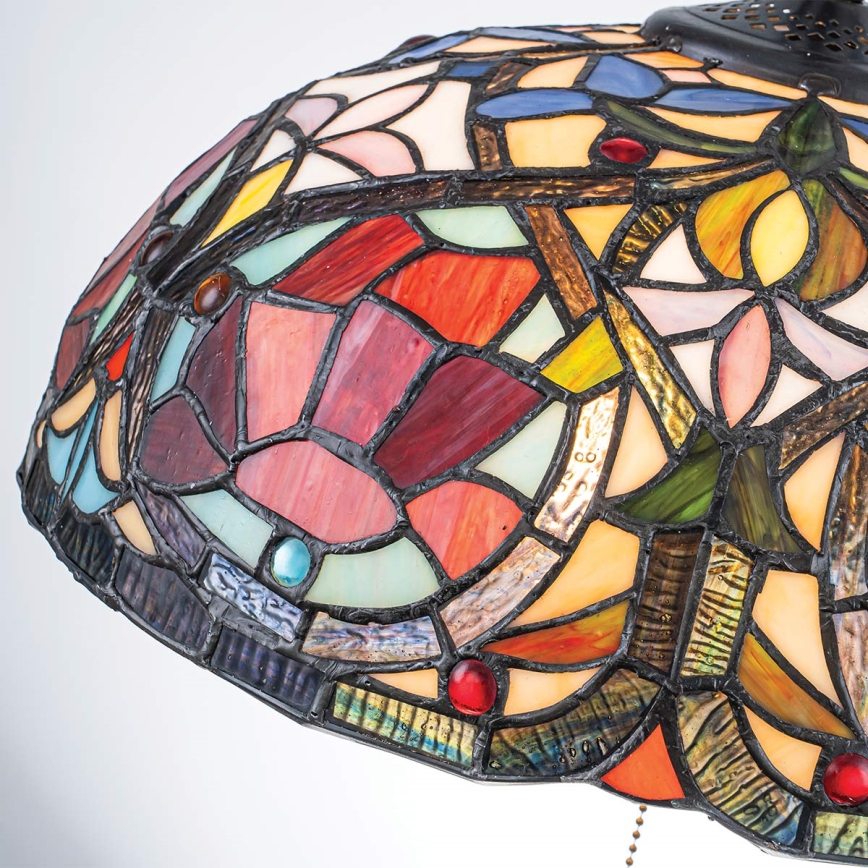 Quoizel - ketiga Tiffany LARISSA ripplühter, 3xE27/60W/230V, läbimõõt 38,5 cm