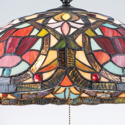 Quoizel - ketiga Tiffany LARISSA ripplühter, 3xE27/60W/230V, läbimõõt 38,5 cm