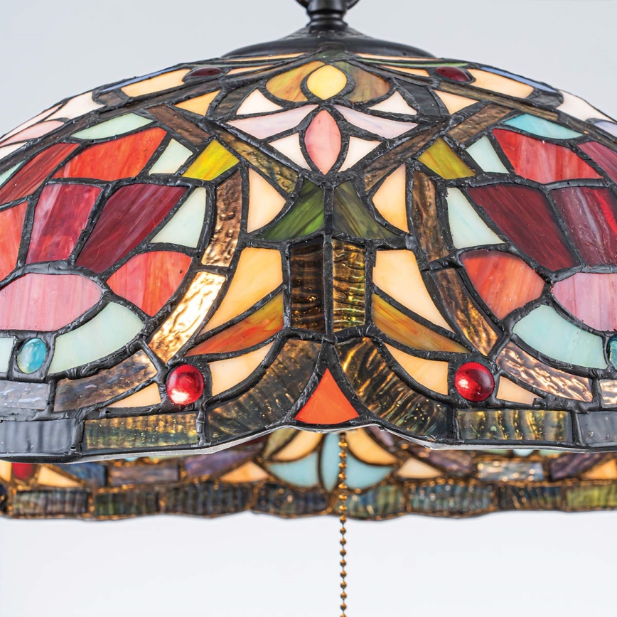 Quoizel - ketiga Tiffany LARISSA ripplühter, 3xE27/60W/230V, läbimõõt 38,5 cm