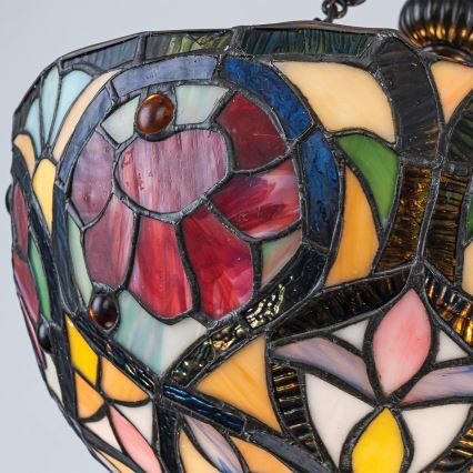 Quoizel - Pinnapealne Tiffany-lühter LARISSA 2xE27/60W/230V läbimõõt 35 cm