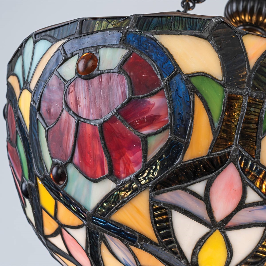 Quoizel - Pinnapealne Tiffany-lühter LARISSA 2xE27/60W/230V läbimõõt 35 cm