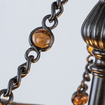 Quoizel - Pinnapealne Tiffany-lühter LARISSA 2xE27/60W/230V läbimõõt 35 cm